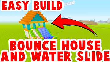 How To Make A Bouncy House + Water Slide : Minecraft Tutorial