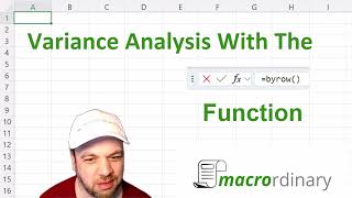 Variance Analysis with the BYROW Function