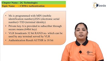 CDMA Authentication - 2G Technologies - Mobile Communication System