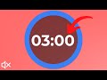 The Sweetest 3 minute Countdown Timer - Pink background, No sound