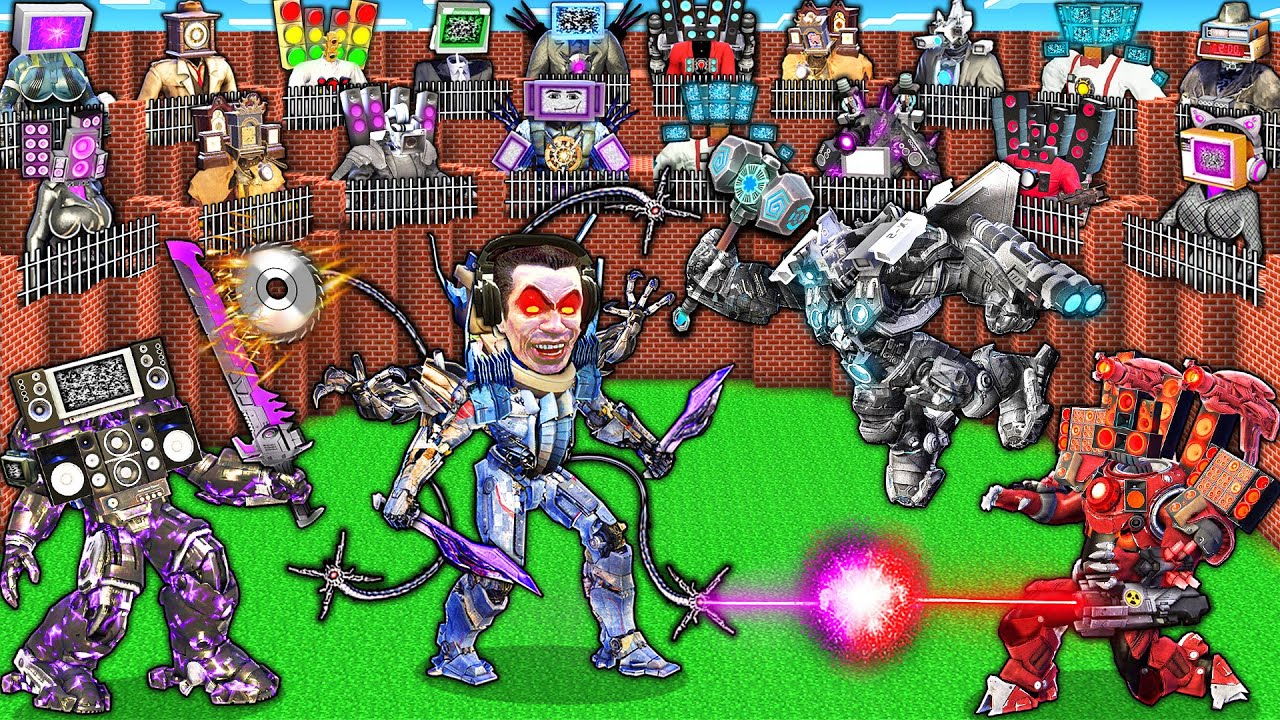 FINAL BATTLE of UPGRADED G-MAN vs SPEAKER & CAMERA & TV MAN TITAN in MINECRAFT animation