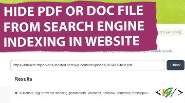 How to Prevent DOC or PDF Files from Search Engine Indexing in Website | WordPress | PHP | .htaccess