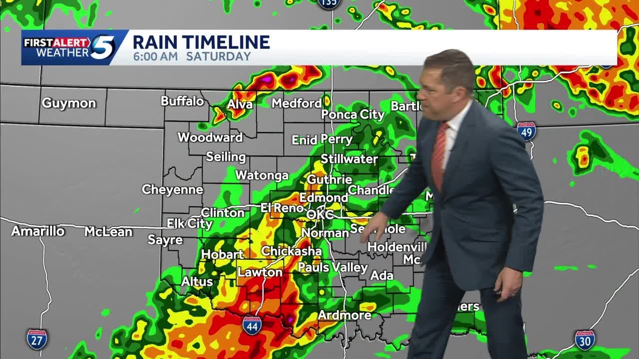 Tracking potentially severe storms across Oklahoma - YouTube