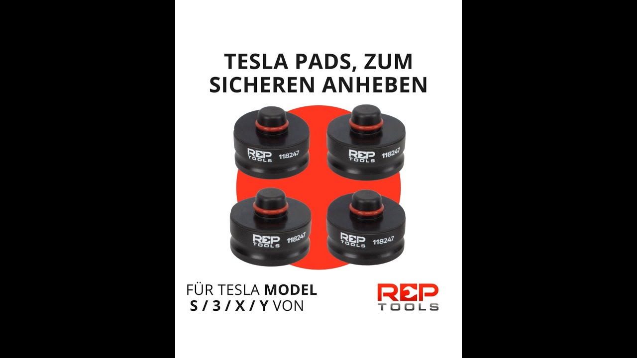 PLANGER® Tesla Wagenheber Adapter - 4X ENRGY PAD flach (Model 3