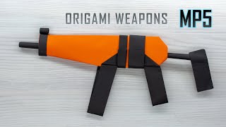 картинка: Как сделать пистолет-пулемет MP5 - Heckler & Koch MP5 легко оригами