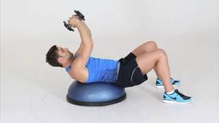 Dumbbell Pullover Crunch off Bosu
