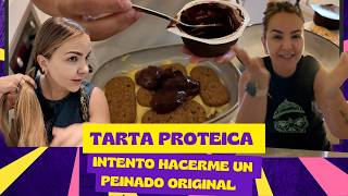 Intento de peinado original... hago una tarta proteica! Os enseño cositas