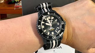 I didn’t know they come in black !!! Blancpain x swatch Ocean of storms