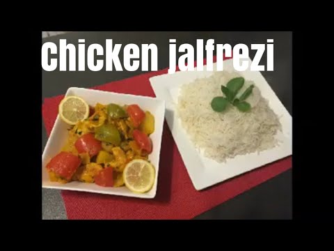 Chicken Jalfrezi with white rice