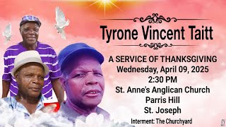 A Service of Thanksgiving for the Life of Tyrone Taitt