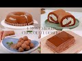 Relaxing Times ⏰  Most Viewed Chocolate Cake &amp; Dessert Recipe | 브라우니 초콜릿 치즈케이크 노젤라틴 만들기