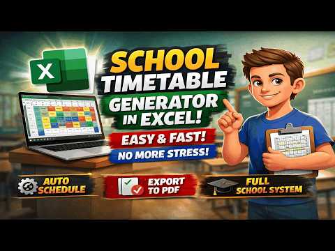 School Timetable Generator in Excel | Automatic Timetable System