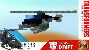 Minecraft how to build Drift helicopter mode Transformers Age of Extinction สร้างดริฟท์ร่างคอปเตอร์