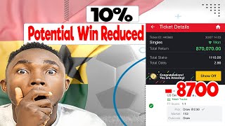 10% Tax on betting in Ghana - Potential Win Reduced -  Withholding Tax 10%