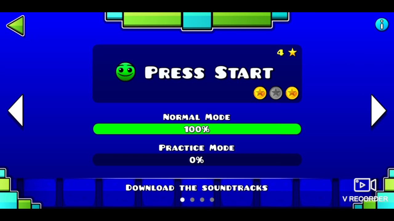 (Geometry dash) Press start one attempt 2 stars YouTube