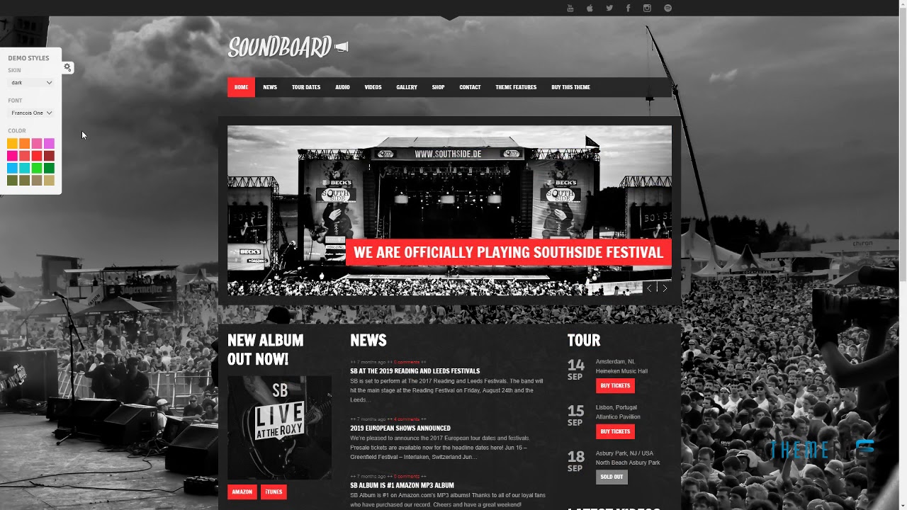 Soundboard - a Premium Responsive Music WordPress Theme      Hiroki M