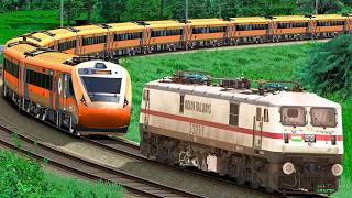 WAP7 RESCUE VANDE BHARAT EXPRESS TRAIN | BUMPY RAILROAD | Train Simulator | Railwork | NTG GAMING screenshot 2