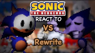 Sonic Characters React To FNF VS Rewrite V2  Sonic.Exe | Trinity (FNF MOD)