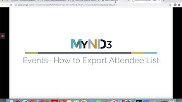 Events - How to Export Attendee List