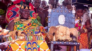 OTUMFOUR in his Palanquin & the sacred Golden stool. Bawumia & Samira arrive in Colourful Kente