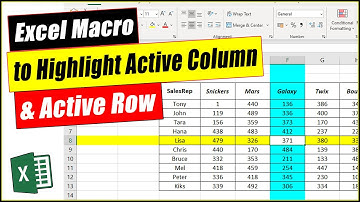 Highlight Active Cell, Row or Column in Excel