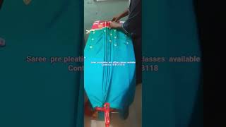 saree pre pleating # box folding tutorial # offline student work #saree #shortsviral #trendingshort