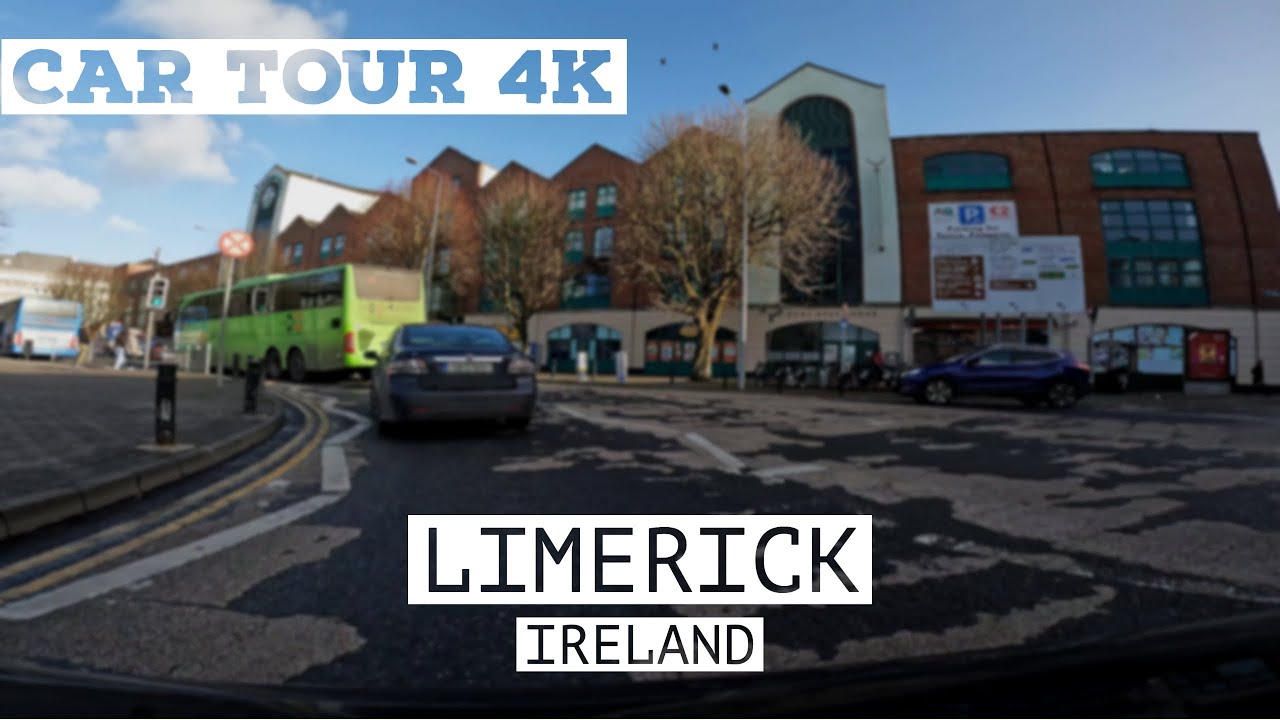 🇮🇪 Limerick 4K - North Circular Road and City Centre by car