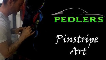 Pinstriped Scroll Design Inspired by Steve Kafka - Pinstripe Art by 