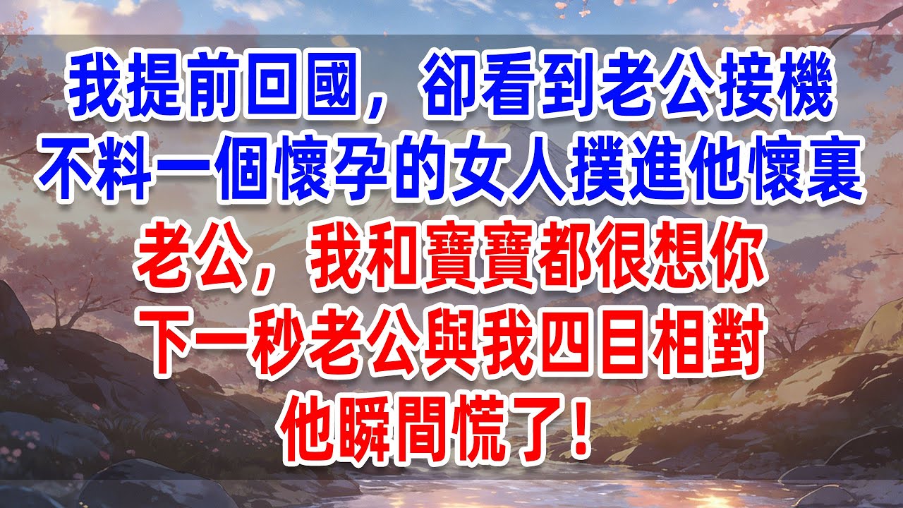 提前結束海外行程回國，剛到接機口就撞見老公，孕女投懷撒嬌喚他，四目相對時他徹底慌了。