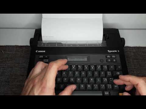 Canon Typestar 5 electric typewriter vintage - YouTube