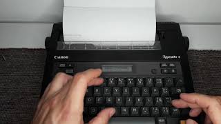 Canon Typestar 5 electric typewriter vintage - YouTube