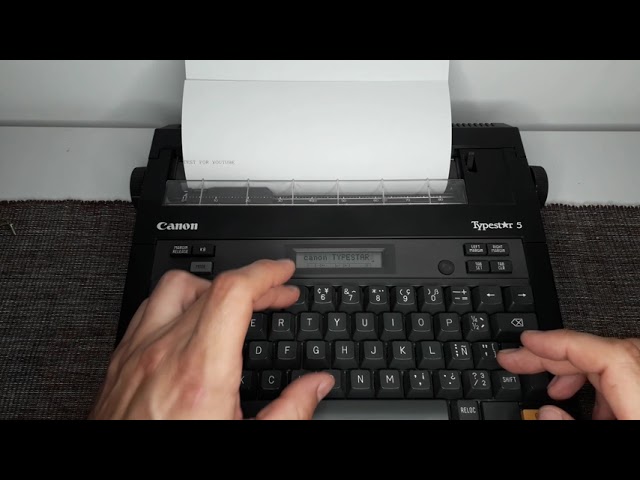 Canon Typestar 5 electric typewriter vintage - YouTube
