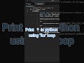 Print Star Pattern in Python | For Loop Example #shorts