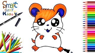 How to Draw Hamtaro | Drawing Tutorial | Painting | Coloring | SFK tv