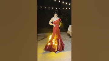 Making Katniss’s Fire Dress! 🔥 featuring my parents lighting me on fire