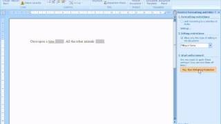 Making a writing frame with MS Word 2007