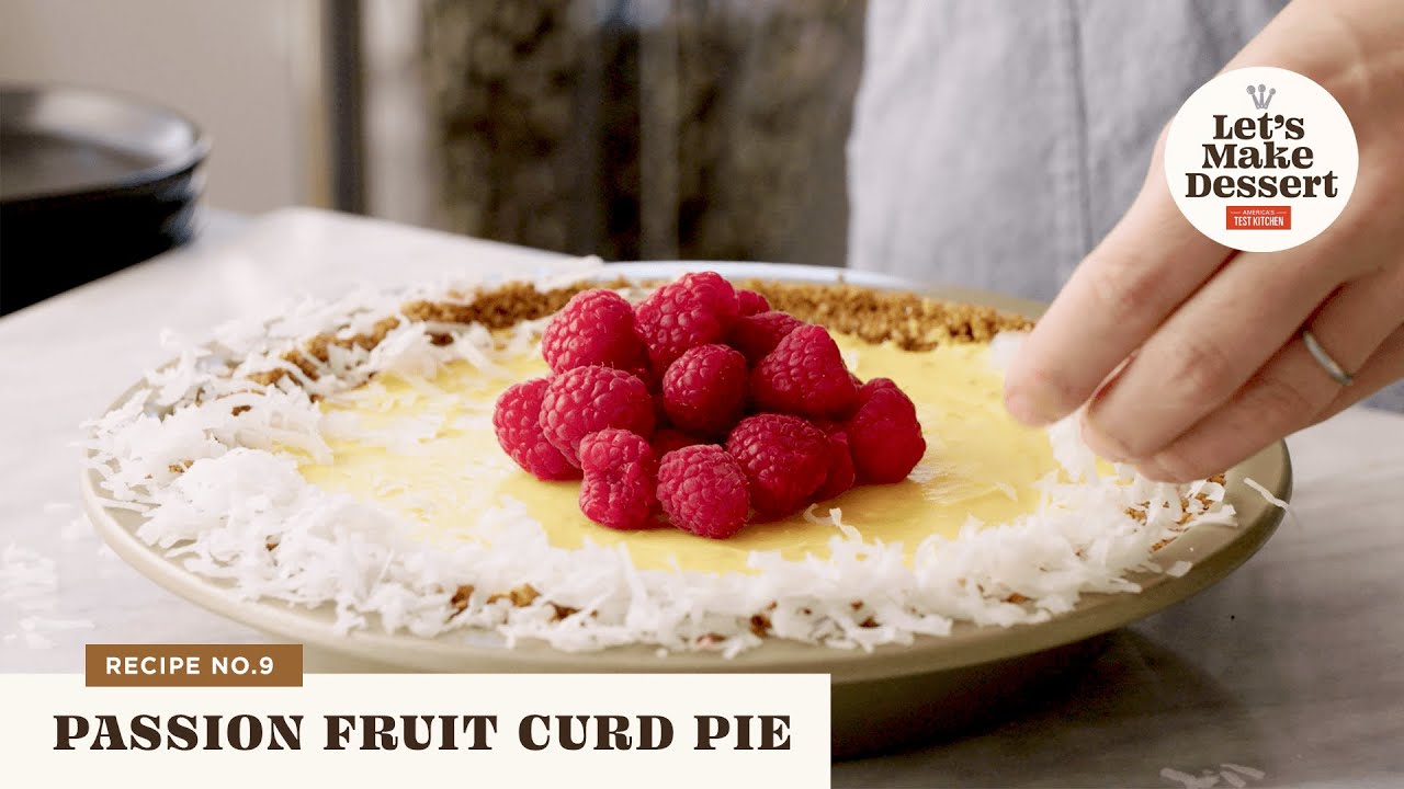 Passion Fruit Curd Pie with Coconut Cookie Crust | Let