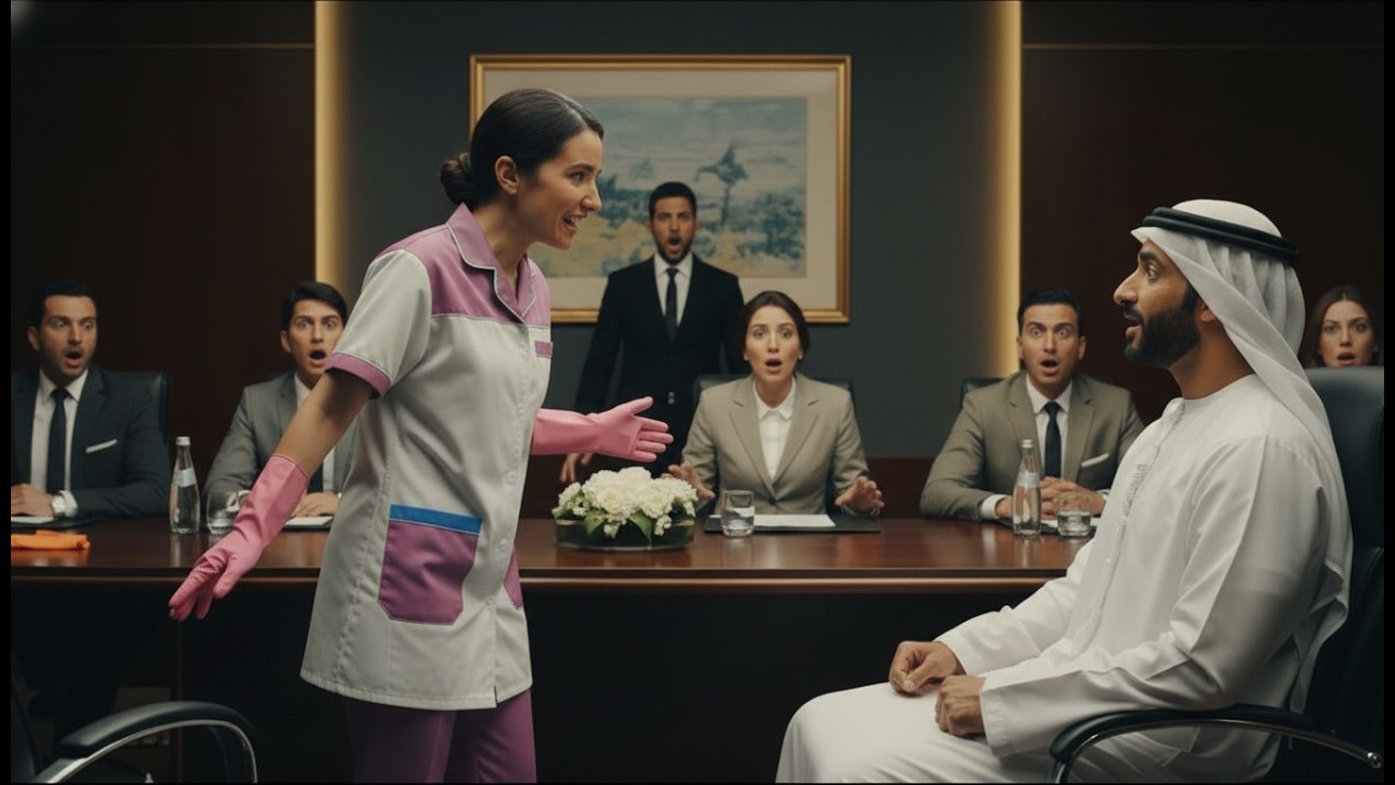 Todos Ficaram Perdidos na Reunião… Até que a Faxineira Respondeu ao Sheik em Árabe e Mudou Tudo