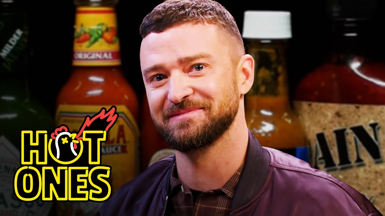 Justin Timberlake Cries a River While Eating Spicy Wings | Hot Ones | First We Feast