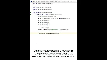 Java Program To Reverse An ArrayList Java Collections Java Interview Questions And Answers 