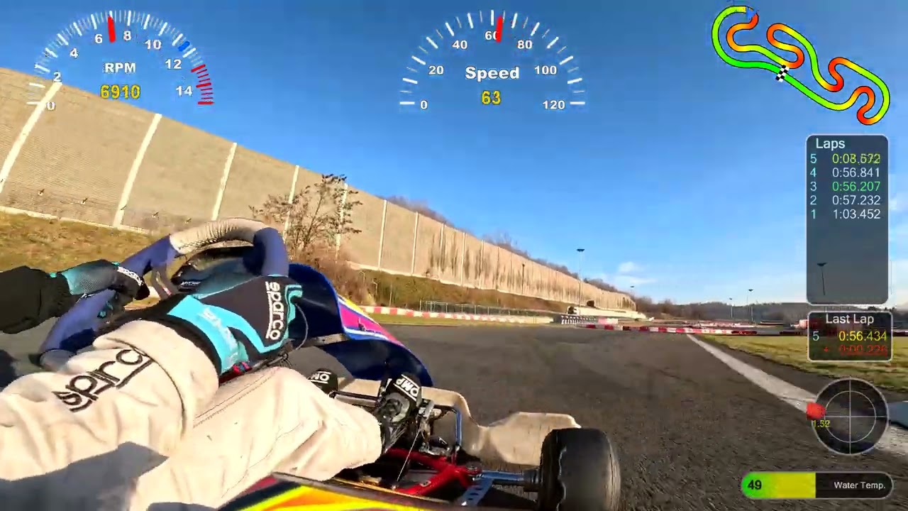 Felipe Nardo - Rotax 125 - Steel Ring - 31.12.2024 - Technical Layout - Telemetry