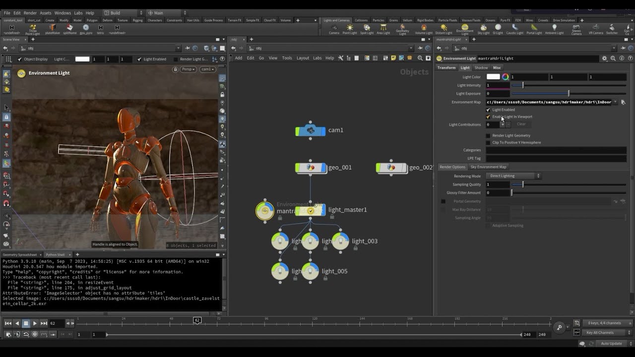 Houdini Light Master Hda with python view state - YouTube