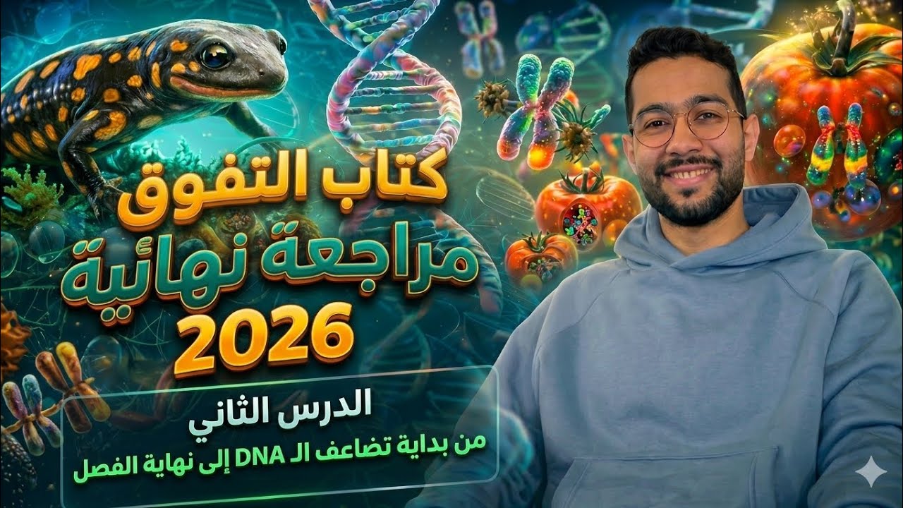 حل كتاب التفوق مراجعة نهائية على الدرس الثاني من بداية تضاعف DNA الى نهاية الفصل 2026 تالته ثانوي
