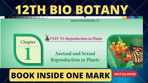 12th Bio Botany Book Inside One Marks| Important One Mark