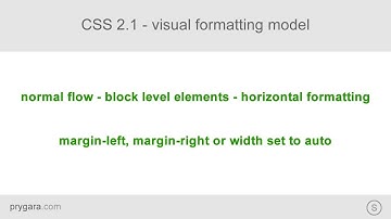 CSS 2.1 - visual formatting model - width, margin left  or margin right set to auto