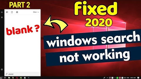 Windows 10 start menu search not working FIXED 2020 Part 2 | easy solution