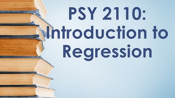 PSY 2110 Statistics: Regression, #1 (Basic Logic of the Test)