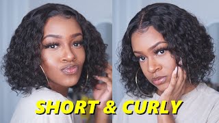 12 Inch Water Wave Bob Wig EASY INSTALL! | Elfin Hair