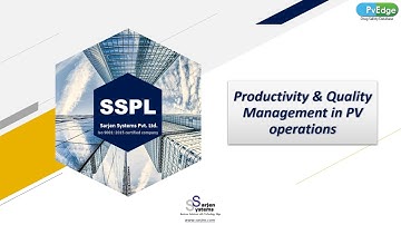 Webinar on Productivity and Quality Management in PV operations