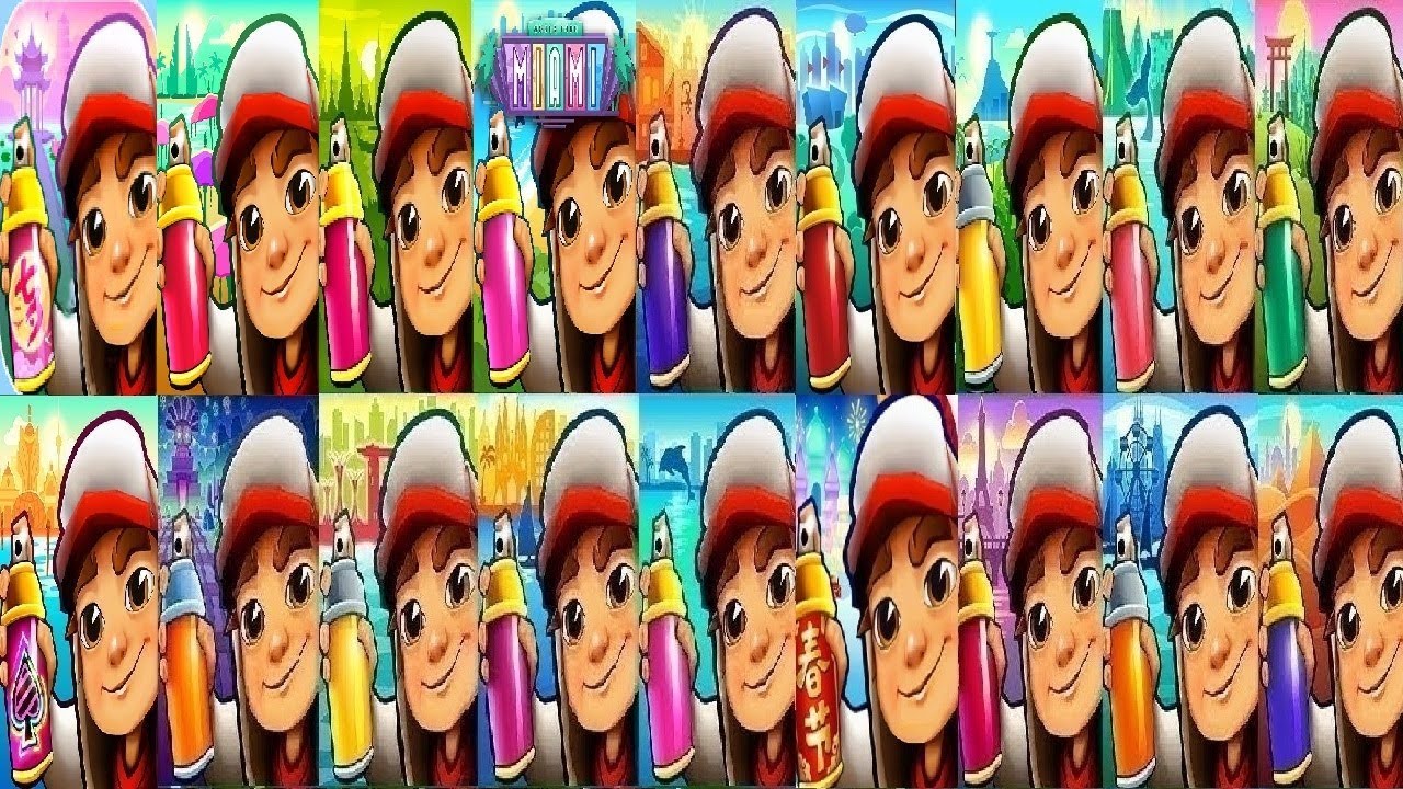 Subway Surfers  BALI VS Miami DUBAI SEOUL Bangkok  Zurich San Francisco  Atlanta  chinese version